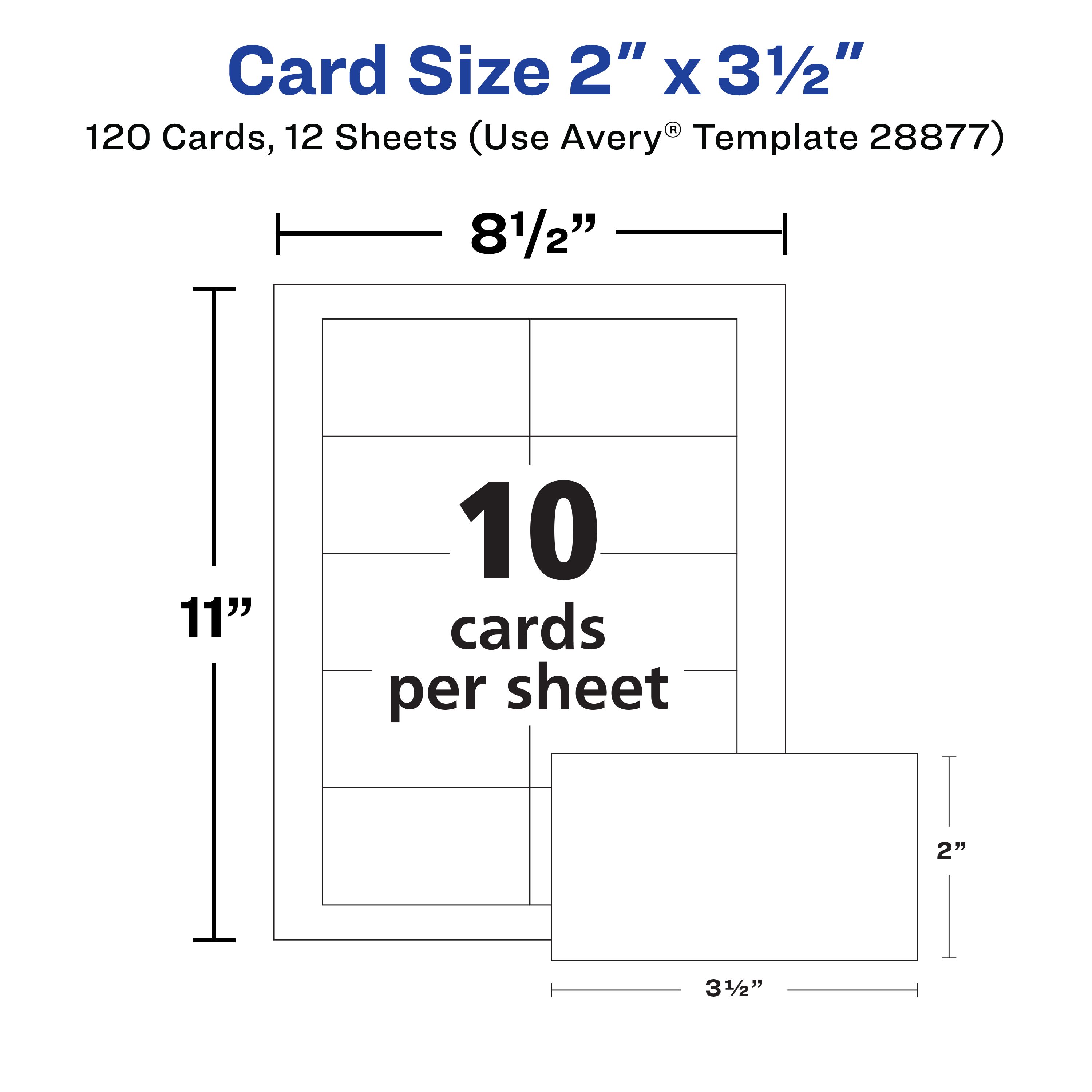 Clean Edge® Printable Business Cards, White 28877 | Avery